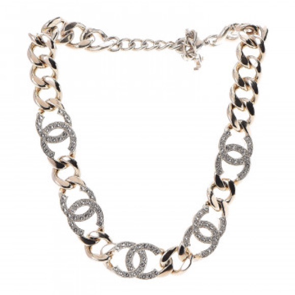 Chanel CC Chain Link Crystal Choker - Picture 3 of 8